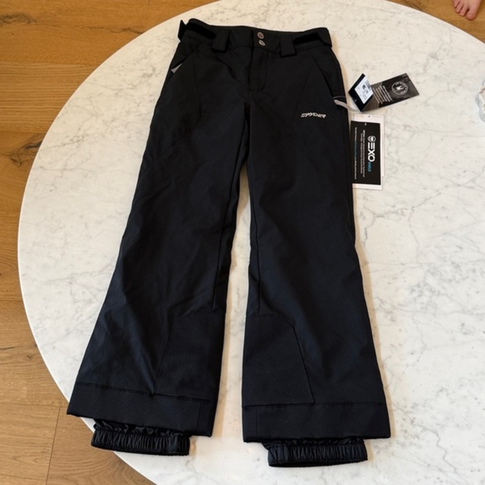 Spyder Girls Olympia Snow Pants Size 8 Black NWT Ski Snowboard